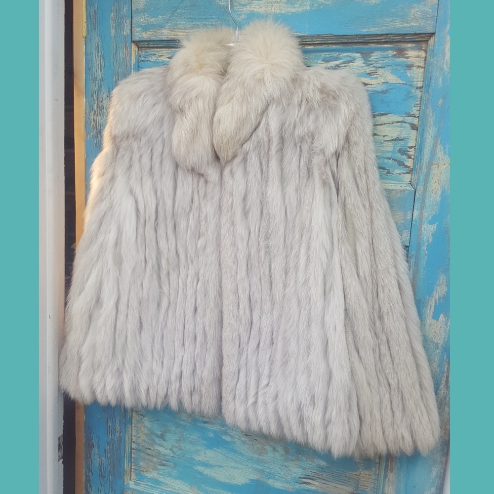 Vintage Silver Fox Fur Jacket
